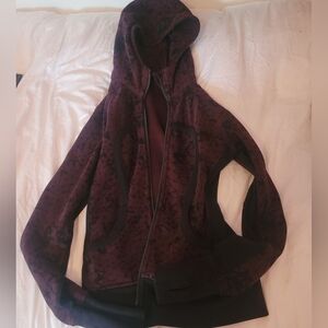 Lululemon Star Crushed Black Cherry Scuba Zip Up